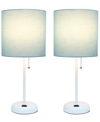 Stick Lamp with Charging Outlet, Set of 2