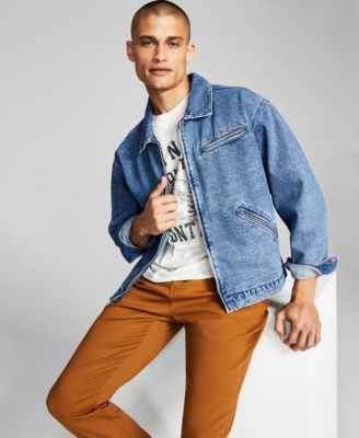 And Now This - Men's Regular-Fit Denim Mechanic Jacket
