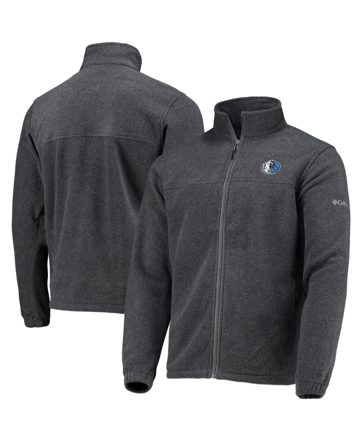 Shop Columbia Men's  Dallas Mavericks Heathered Charcoal Flanker Full-zip Jacket