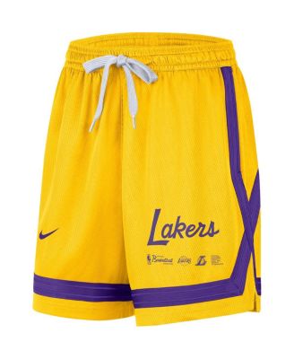 Women's Gold Los Angeles Lakers Crossover Performance Shorts