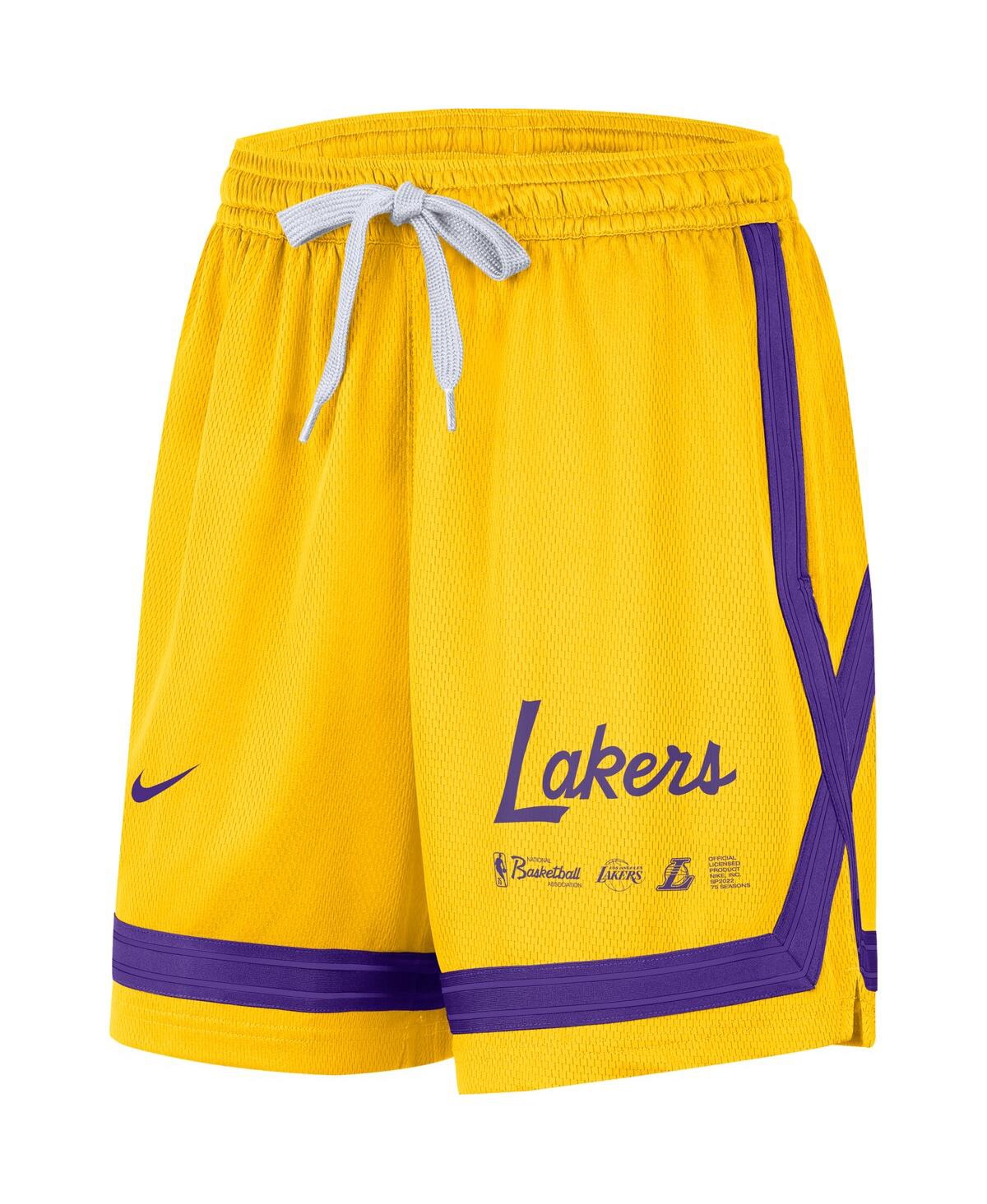 Shop Nike Women's  Gold Los Angeles Lakers Crossover Performance Shorts