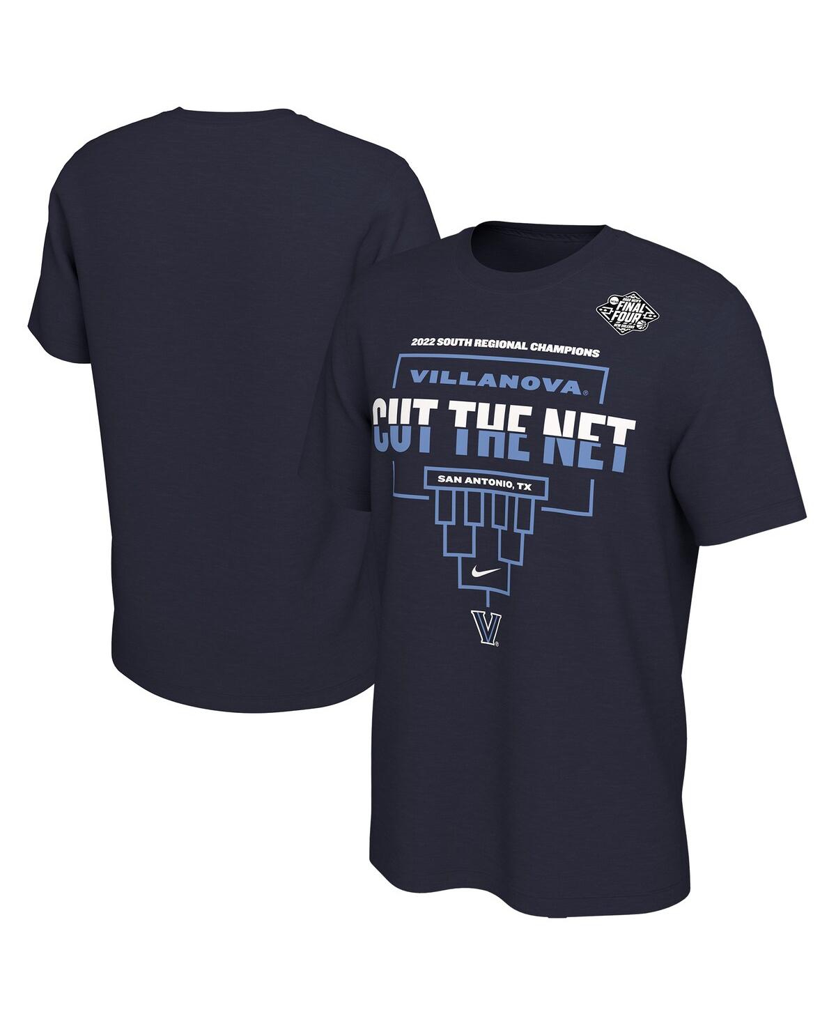 Men's NikeVillanova Wildcats 2022 Ncaa Men's Basketball Tournament March Madness Final Four Regional Champions Locker Room T-shirt - Navy