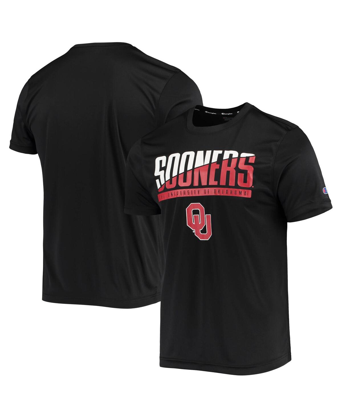 Men's ChampionOklahoma Sooners Wordmark Slash T-shirt - Black