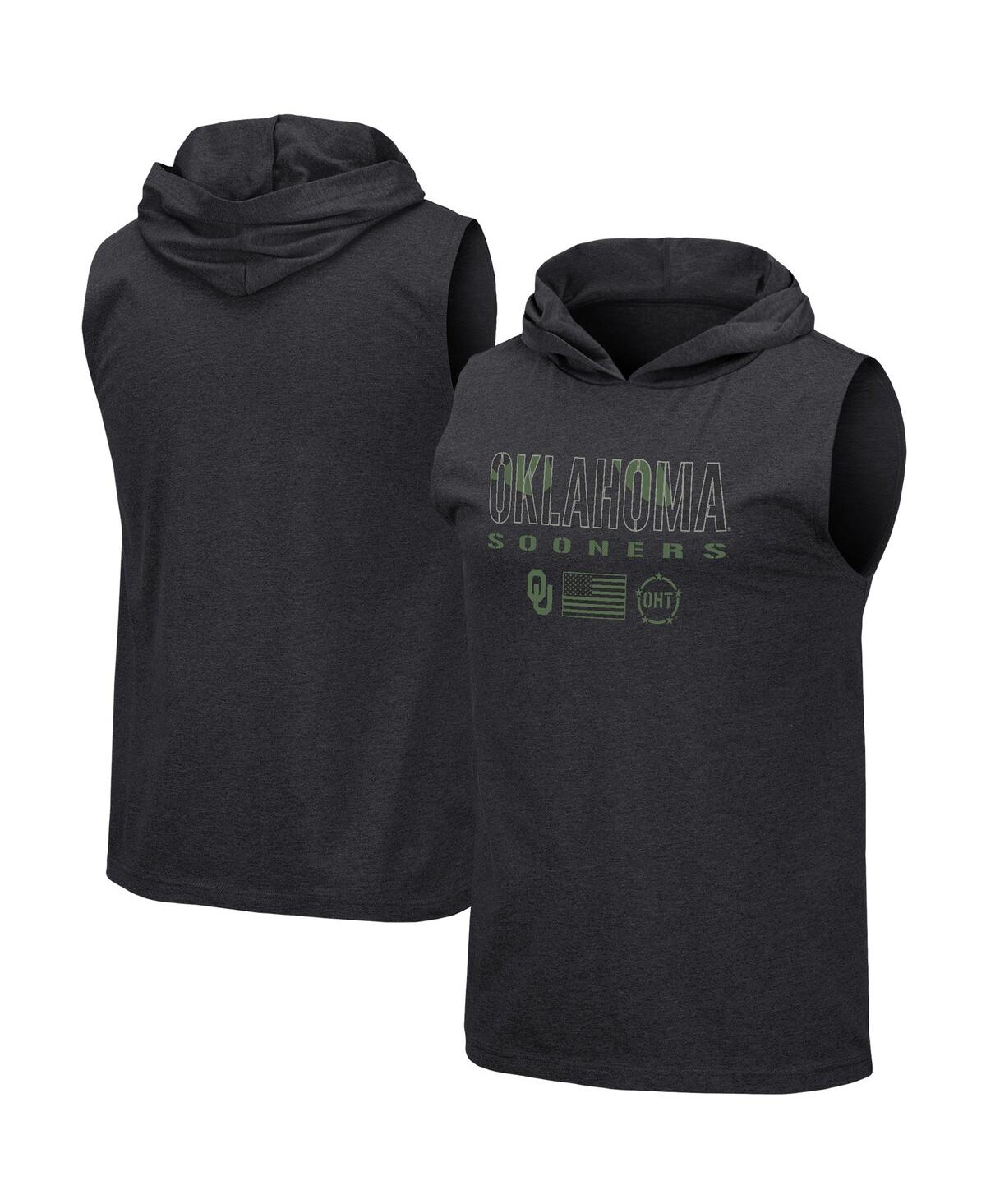 Shop Colosseum Men's  Black Oklahoma Sooners Oht Military-inspired Appreciation Camo Wordmark Hoodie Tank