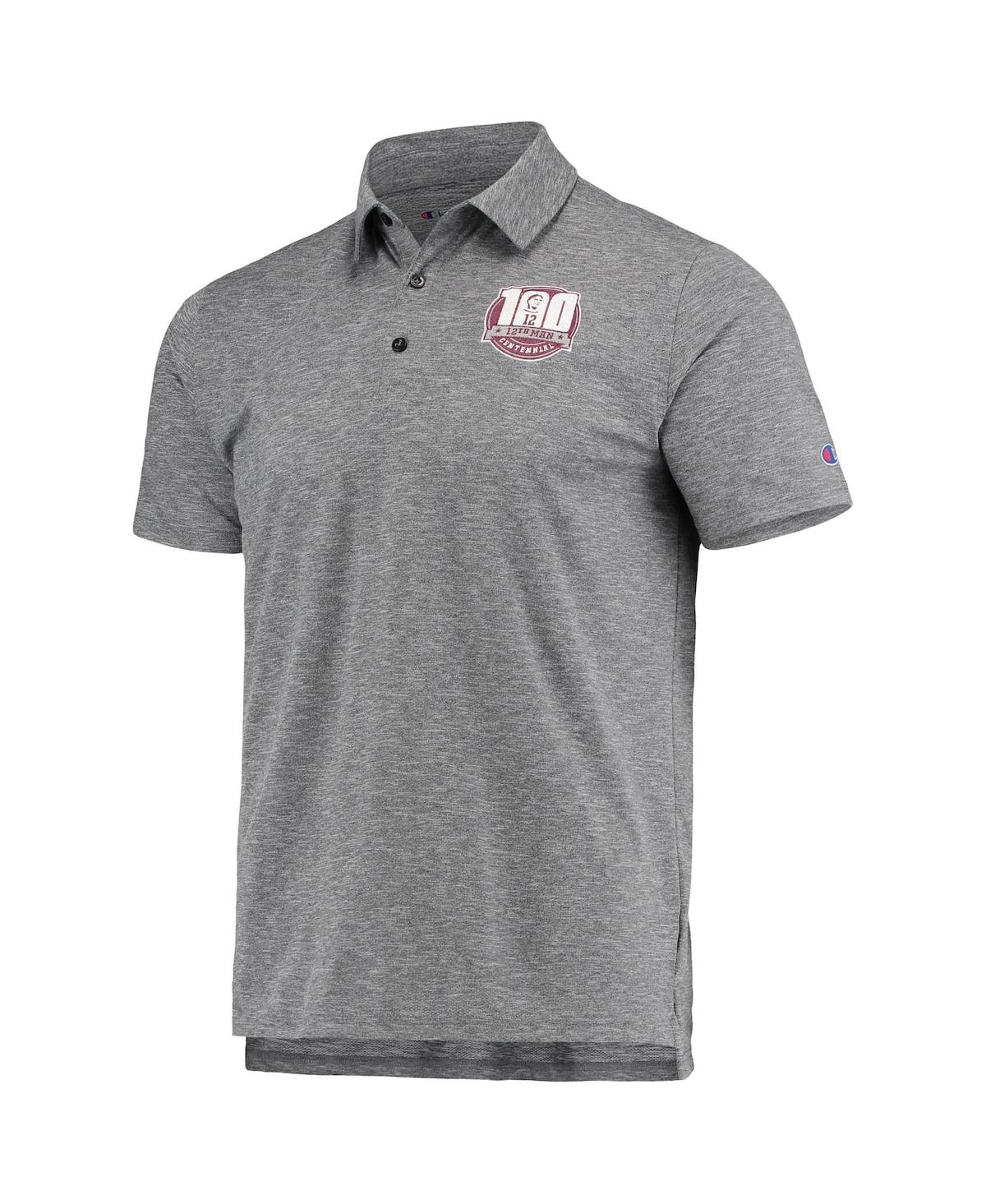 Shop Champion Men's  Charcoal Texas A&m Aggies Micro Mesh Polo Shirt