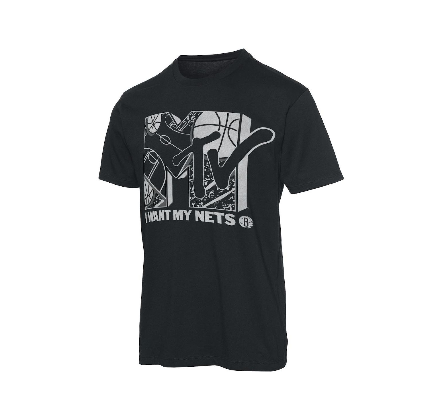 Men's Black Brooklyn Nets NBA x MTV I Want My T-shirt