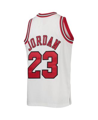 Big Boys Michael Jordan White Chicago Bulls 1997-98 Hardwood Classics Authentic Jersey