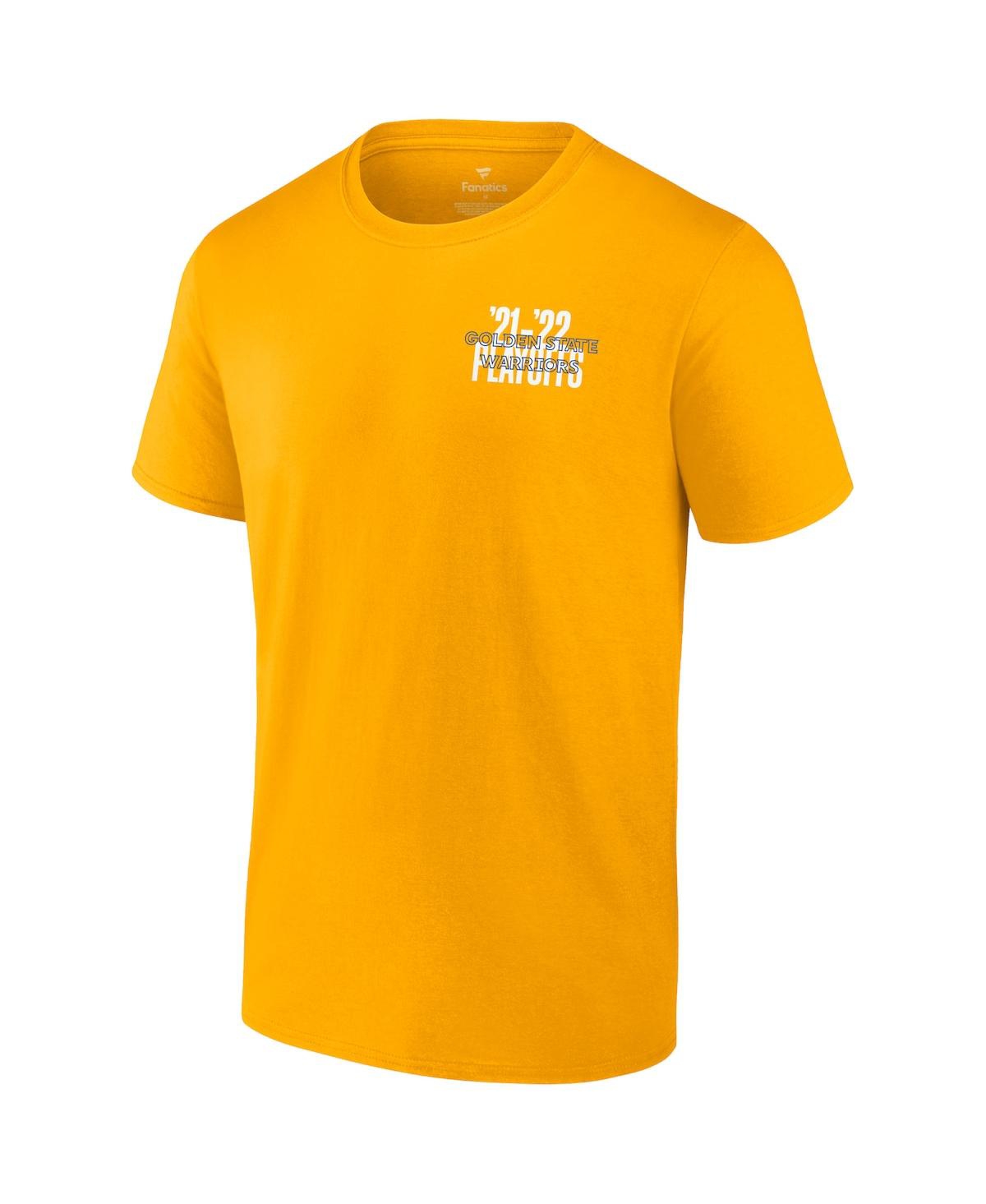 Fanatics Men's  Gold Golden State Warriors 2022 Nba Playoffs Dunk T-shirt In Gold