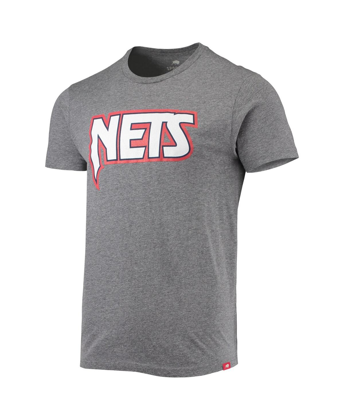 Shop Sportiqe Men's  Heathered Gray Brooklyn Nets Moments Mixtape Comfy Tri-blend T-shirt