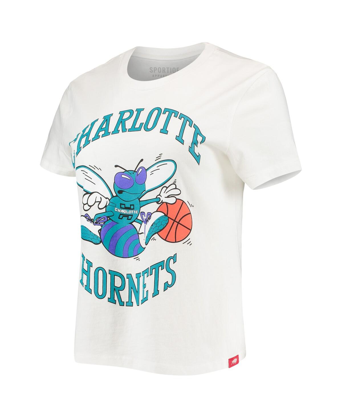 Shop Sportiqe Women's  White Charlotte Hornets Arcadia T-shirt