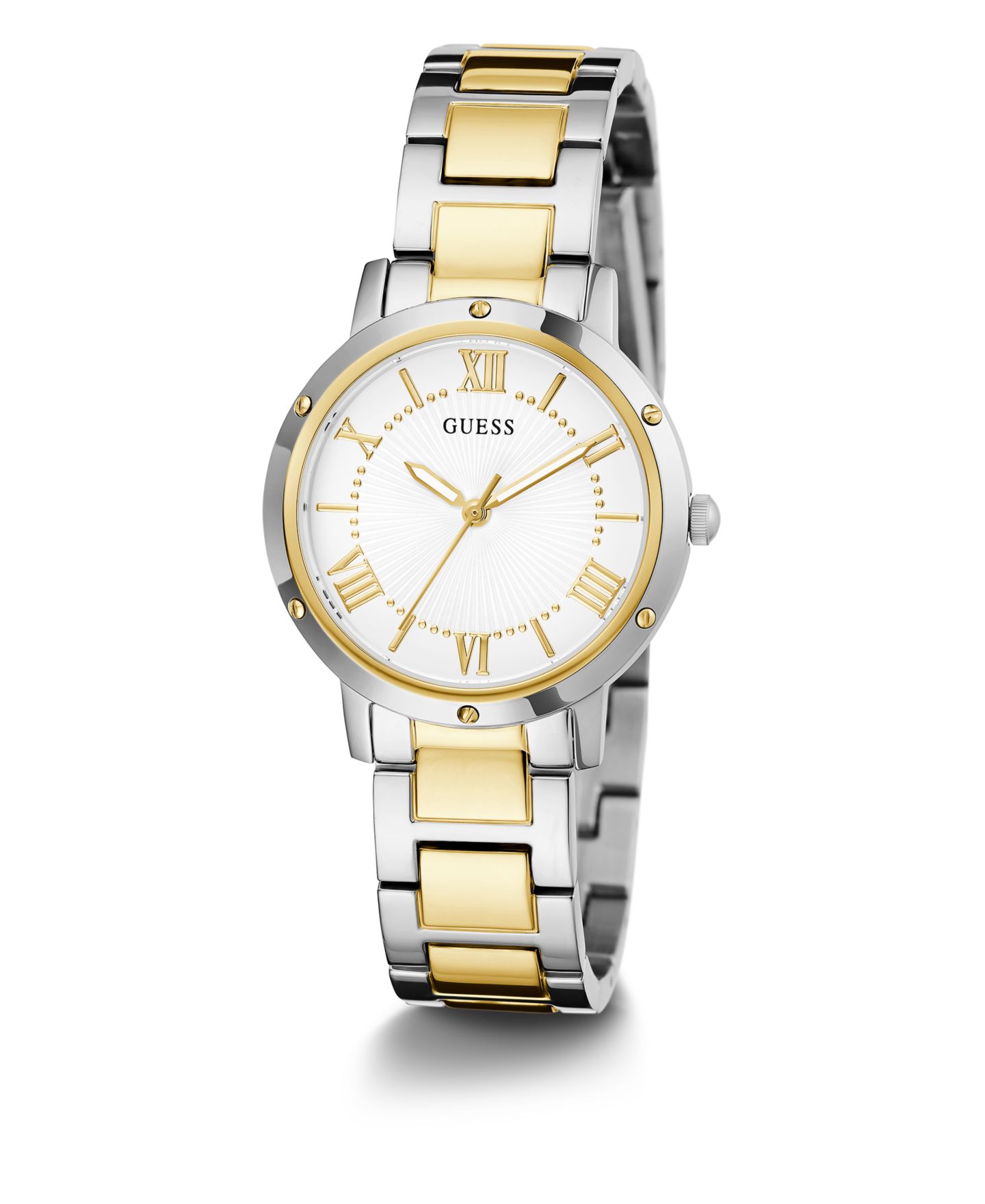 Женские часы GUESS Two Tone Stainless Steel Bracelet Watch, 34mm — фото 5