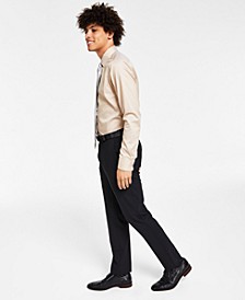 Men's Slim-Fit Solid Wool Suit Pants, Created for Macy's 