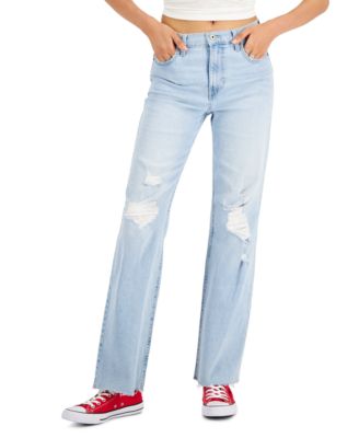 Celebrity Pink - Juniors' Distressed Knee Wide Leg Jeans