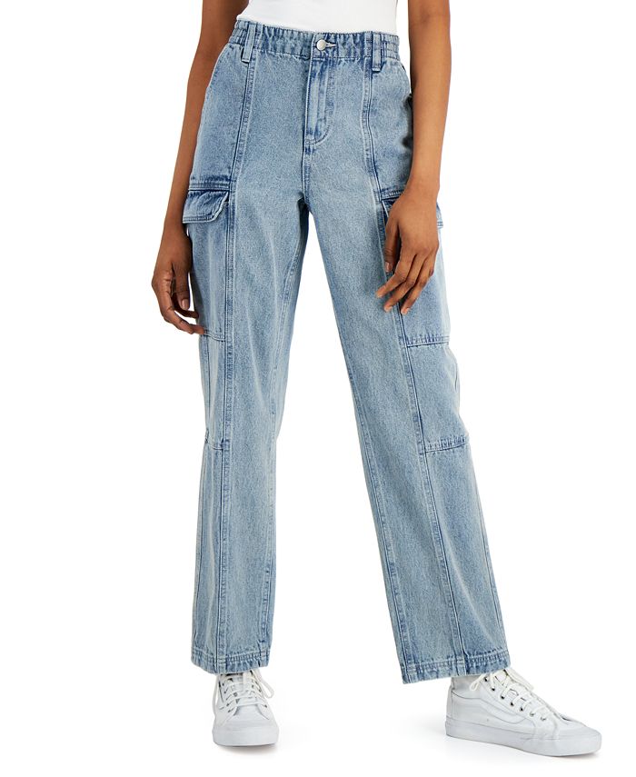 Tinseltown Juniors' Baggy Denim Cargo Jeans & Reviews Jeans Juniors