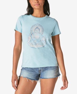 Lucky Brand - Women's Cotton Bleached Buddha T-Shirt