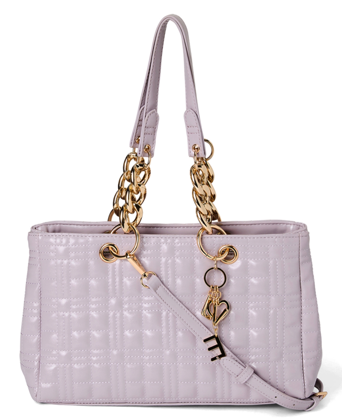 Like Dreams Women's Love Washed Faux Leather Tote Bag In Lilac