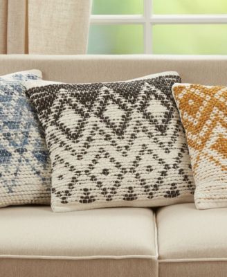 Diamond Chindi Decorative Pillow, 18" x 18"