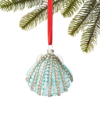 Holiday Lane - At the Beach Molded Glass Scallop Ornament