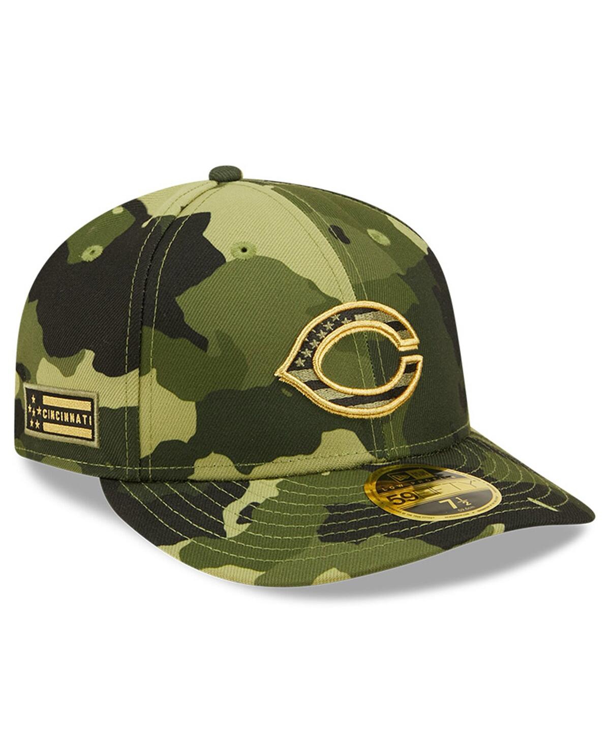 Shop New Era Men's  Camo Cincinnati Reds 2022 Armed Forces Day On-field Low Profile 59fifty Fitted Hat