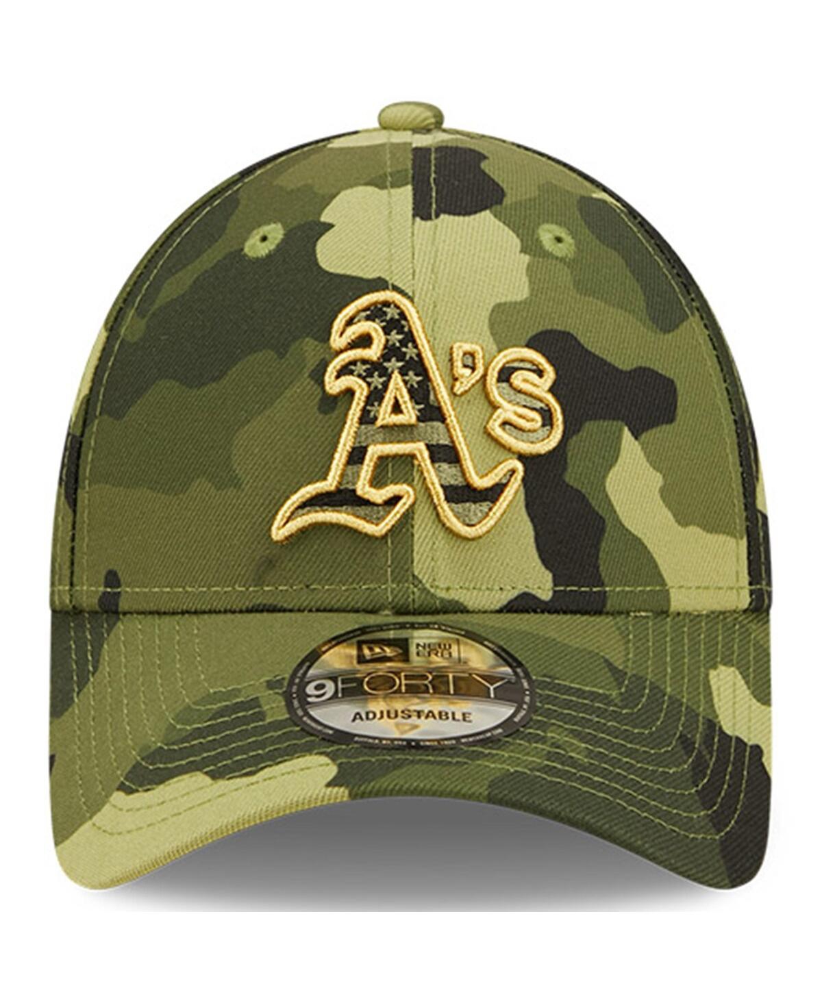 Men's New EraOakland Athletics 2022 Armed Forces Day 9FORTY Snapback Adjustable Hat - Camo