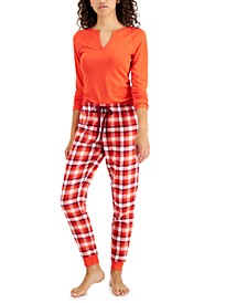 Women's Cotton Flannel Plaid Pajama Pants, Created for Macy's