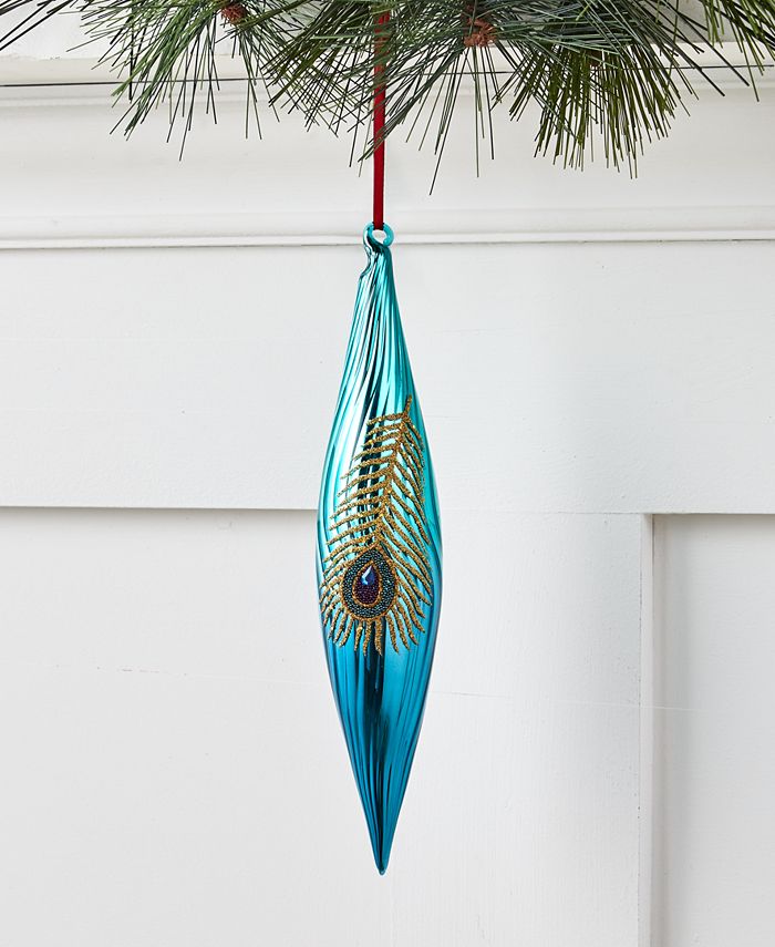 Holiday Lane Jewel Tones Glass Drop Ornament, Created for Macy's Macy's
