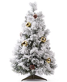 Northern Holiday Pre-Lit 3ft Flocked Tree, Created for Macy's
