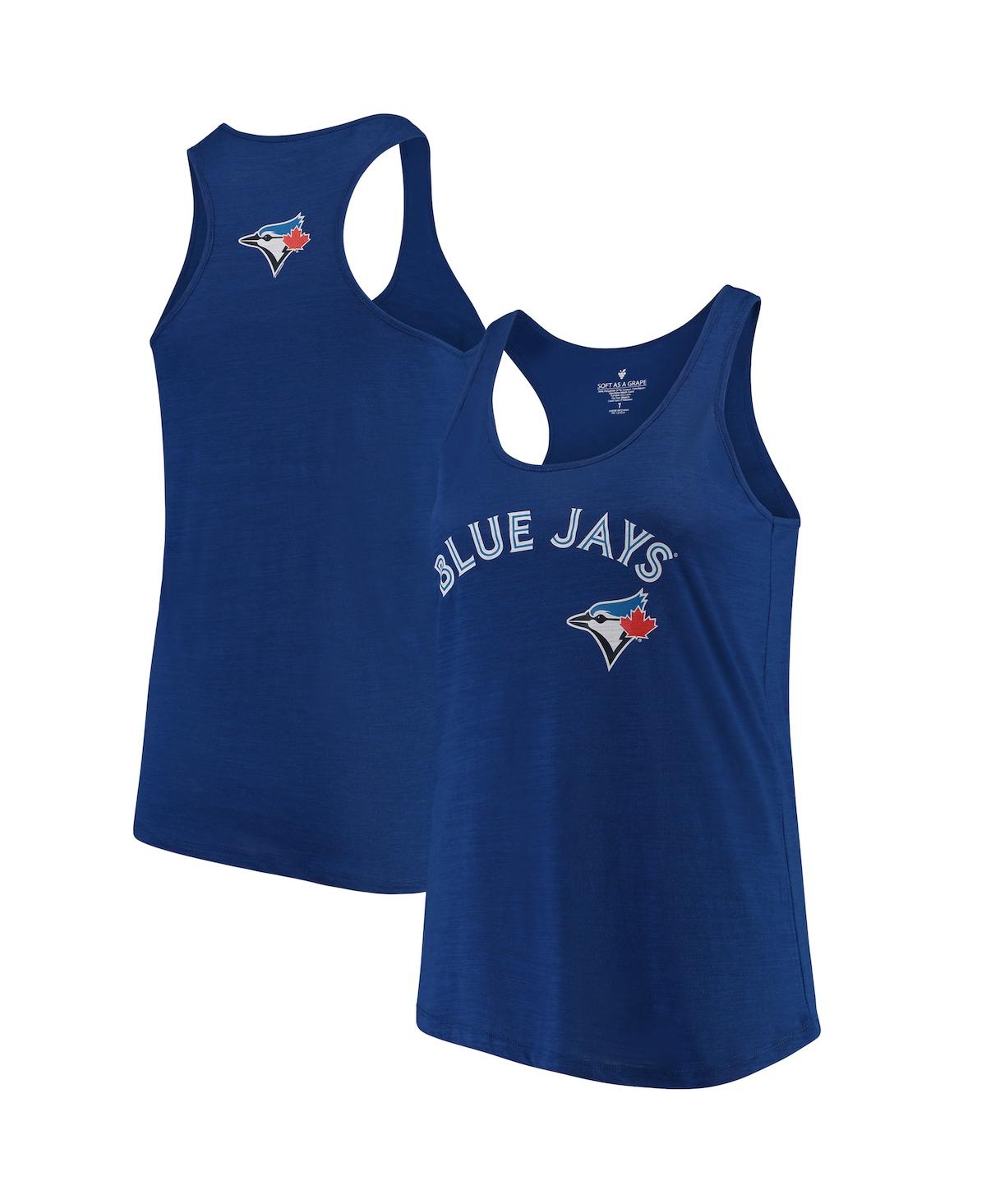 Women's Soft as a GrapeToronto Blue Jays Plus Size Swing for the Fences Racerback Tank Top - Royal