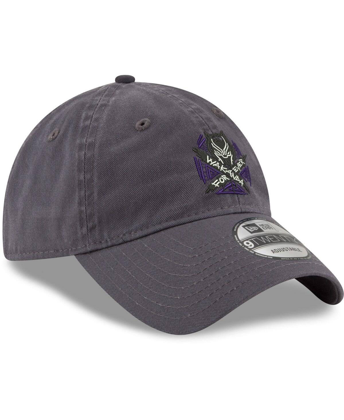 Men's New EraBlack Panther Wakanda Forever 9TWENTY Adjustable Hat - Charcoal