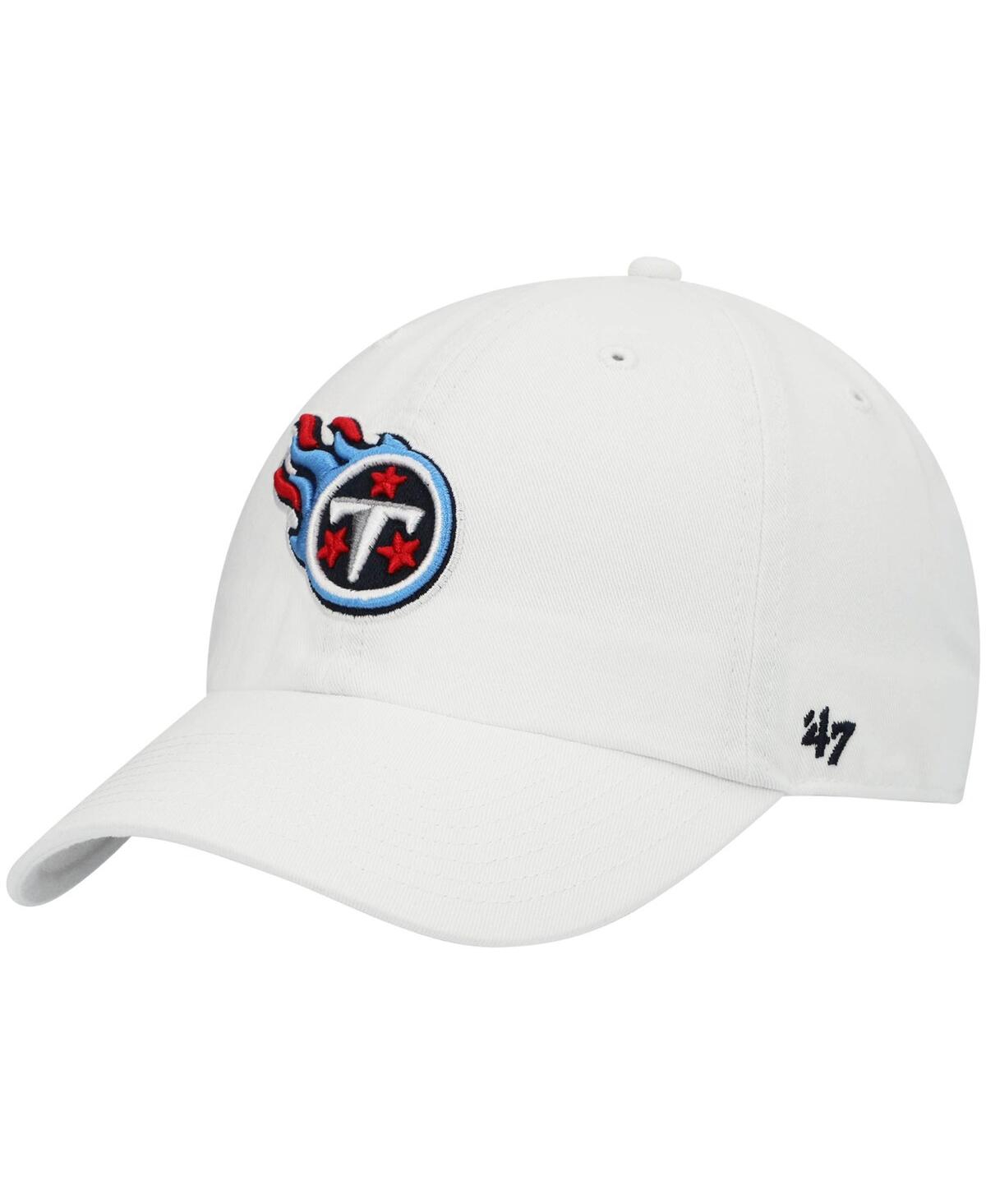 47 Brand Men's '47 White Tennessee Titans Clean Up Adjustable Hat
