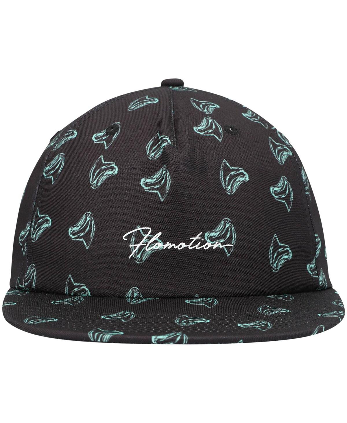 Shop Flomotion Men's  Black Toothy Snapback Hat
