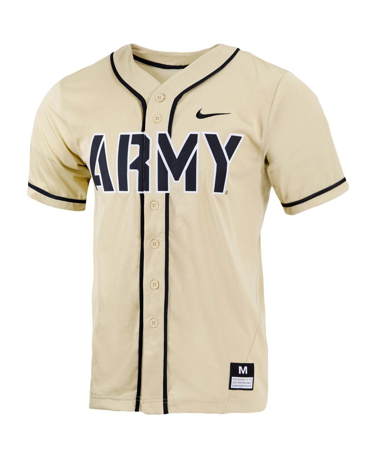 Men's NikeArmy Black Knights Replica Full-Button Baseball Jersey - Gold