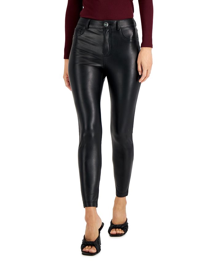 I.N.C. International Concepts Petite Faux-Leather Skinny Pants, Created ...