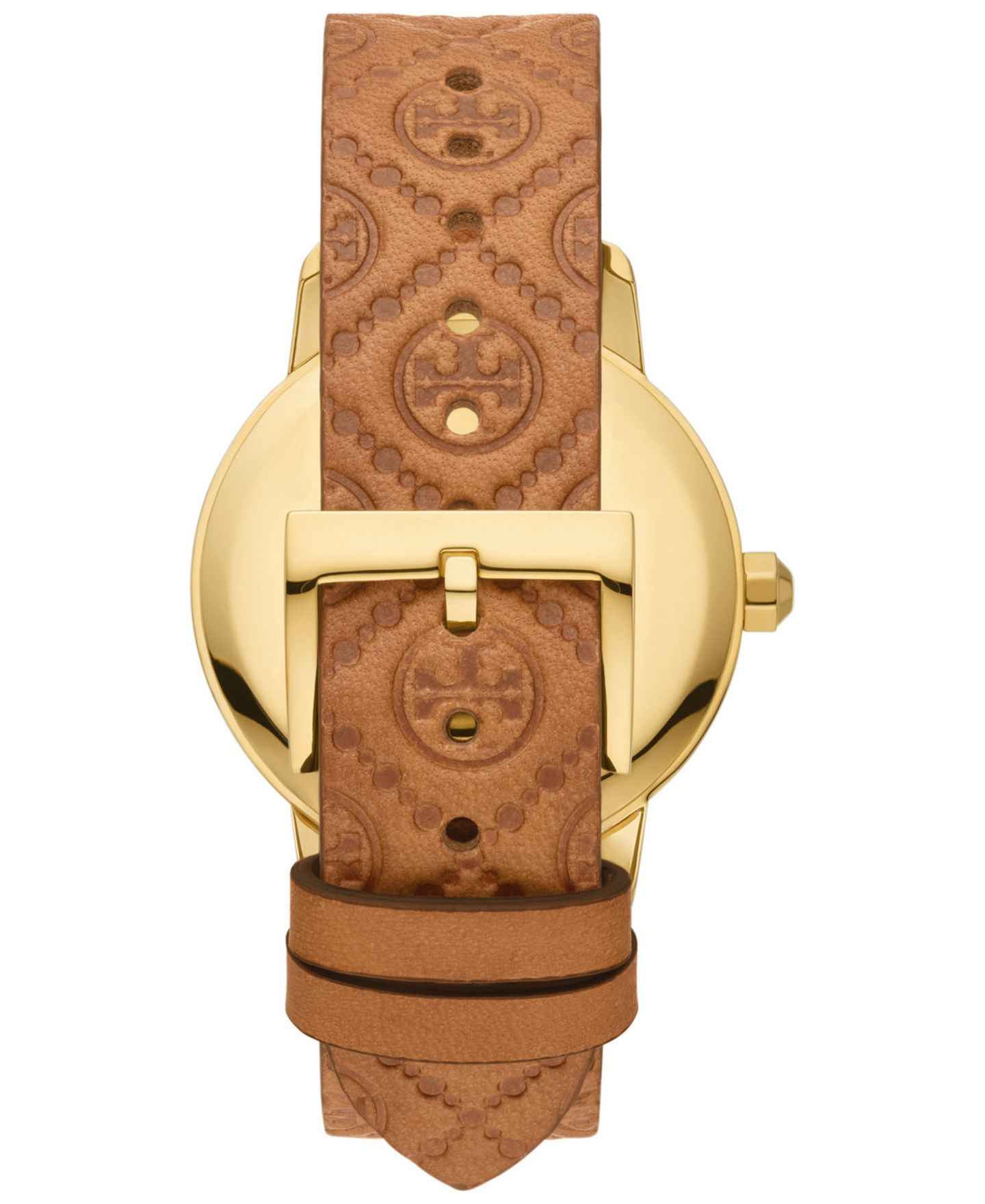 Женские часы Tory Burch The Tory Monogram Embossed Leather Strap Watch 34mm, цвет: Коричневый — фото 3