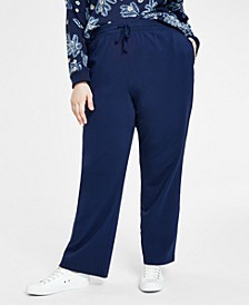 Plus Size Knit Drawstring Pants, Created for Macy's