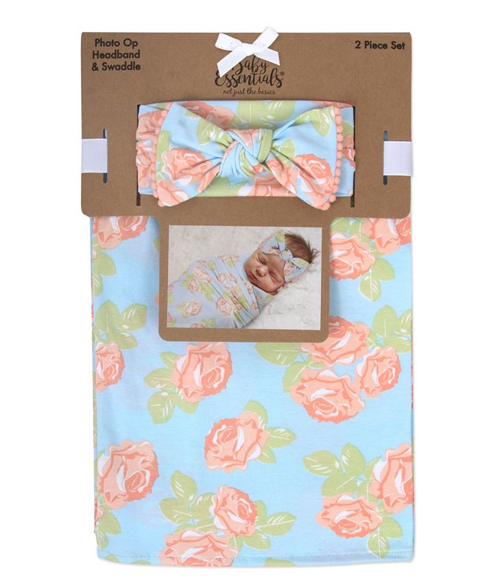 Baby essentials photo op headband and swaddle 2025
