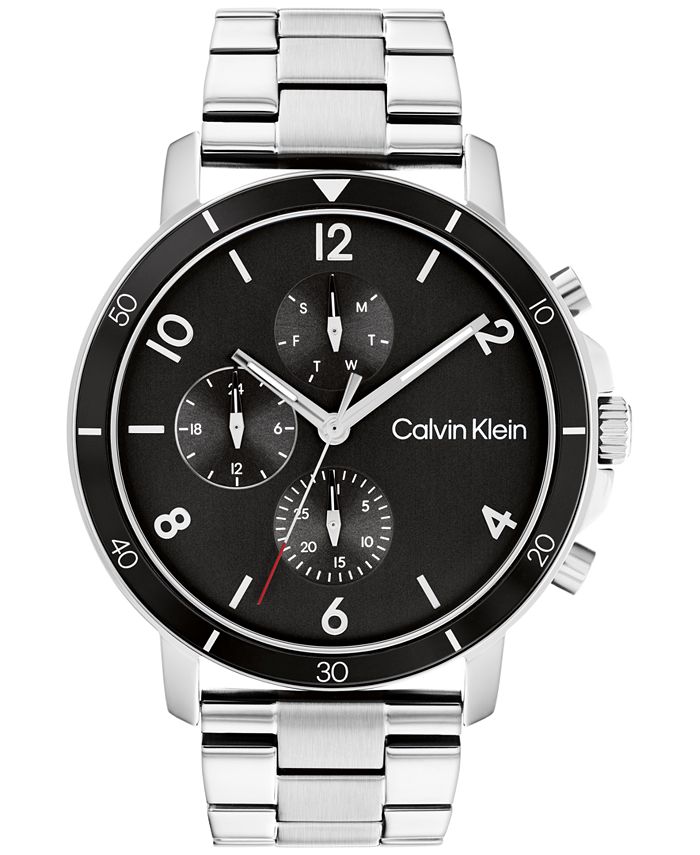 Calvin Klein Men s Gauge Stainless Steel Bracelet Watch 46mm Macy s