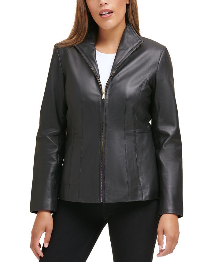 Cole Haan Women's Leather Coat & Reviews - Coats & Jackets - Women - Macy's