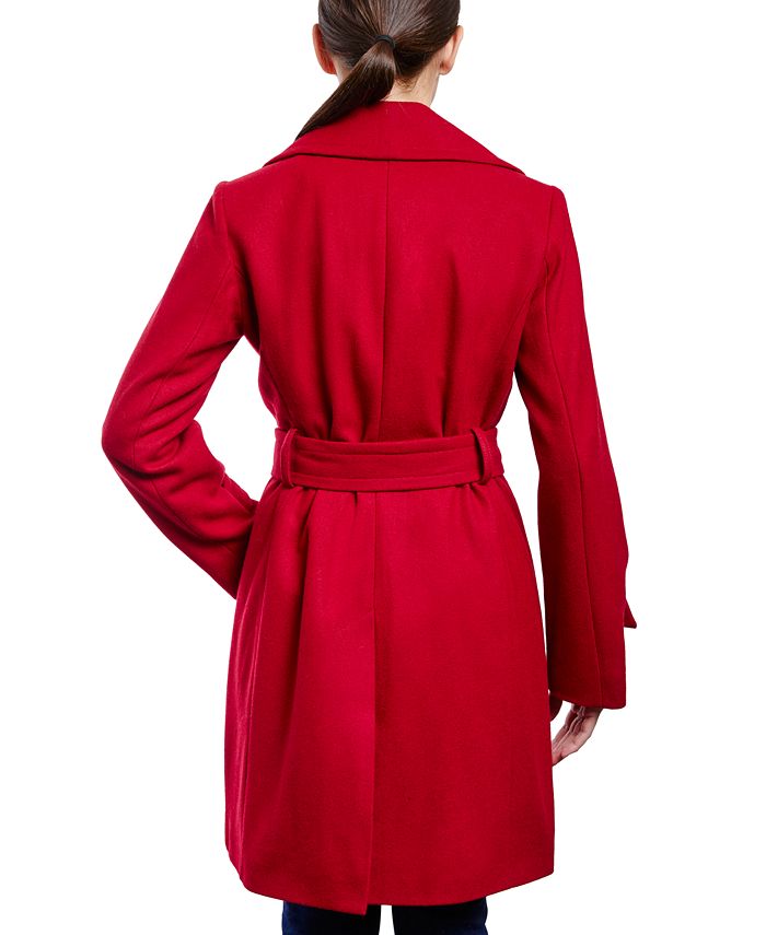 Anne Klein Women's Belted Peacoat, Created for Macy's & Reviews - Coats ...