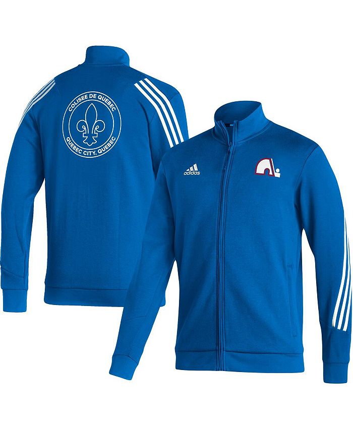 Men's Quebec Nordiques adidas Blue Team Classics Full-Zip Track Jacket