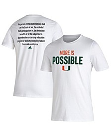 Men's White Miami Hurricanes More Is Possible Amplifier T-Shirt