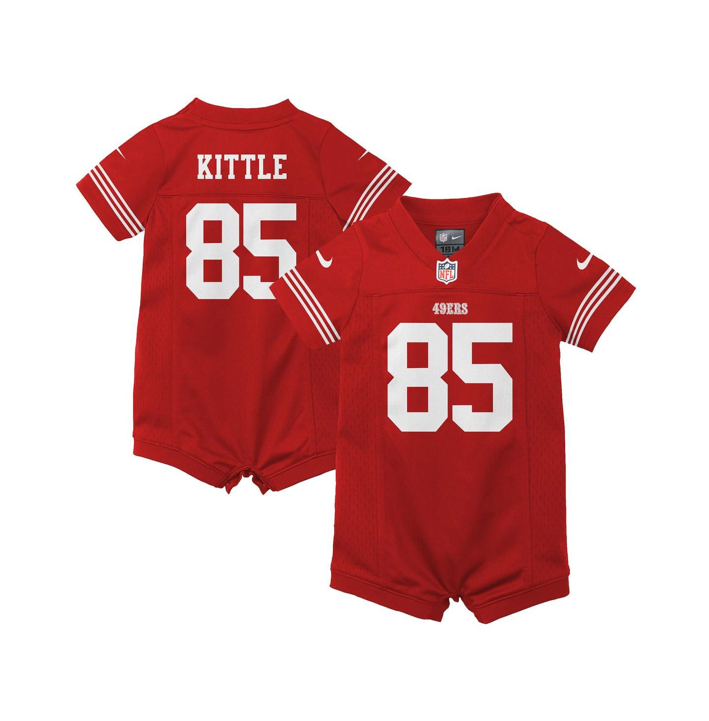 Комбинезон Nike George Kittle Scarlet San Francisco 49ers Romper Game Jersey для малышей — фото 1