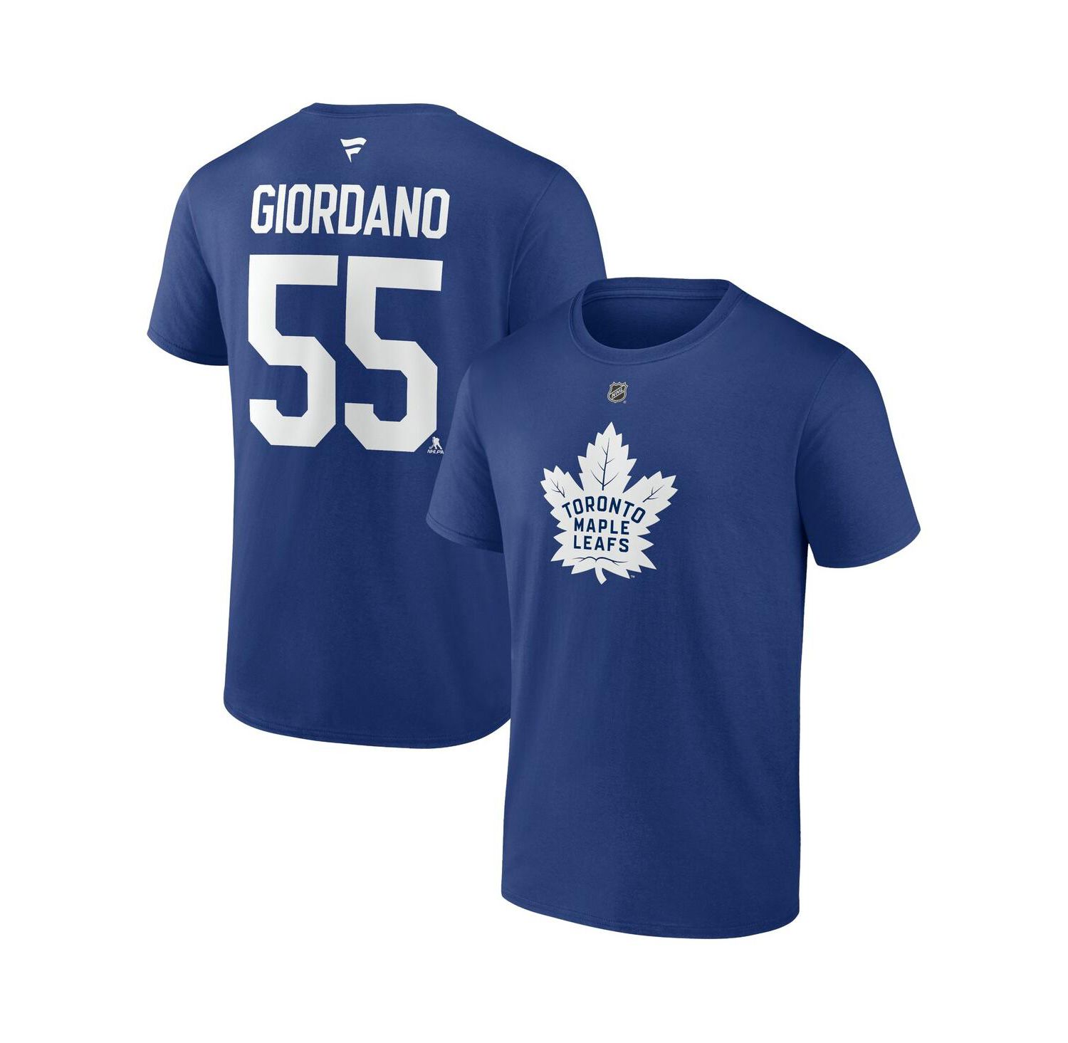 Men's Mark Giordano Blue Toronto Maple Leafs Authentic Stack Name and Number T-shirt
