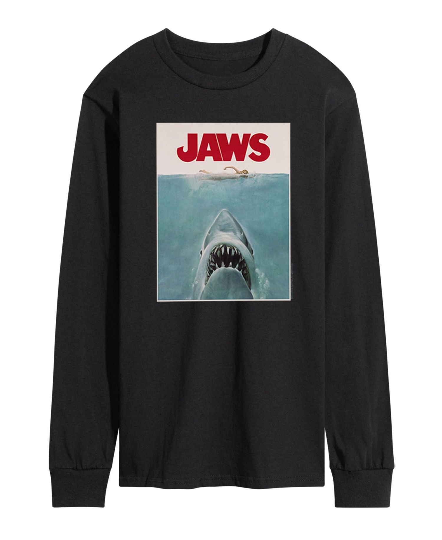 Men's Jaws Poster Long Sleeve T-shirt