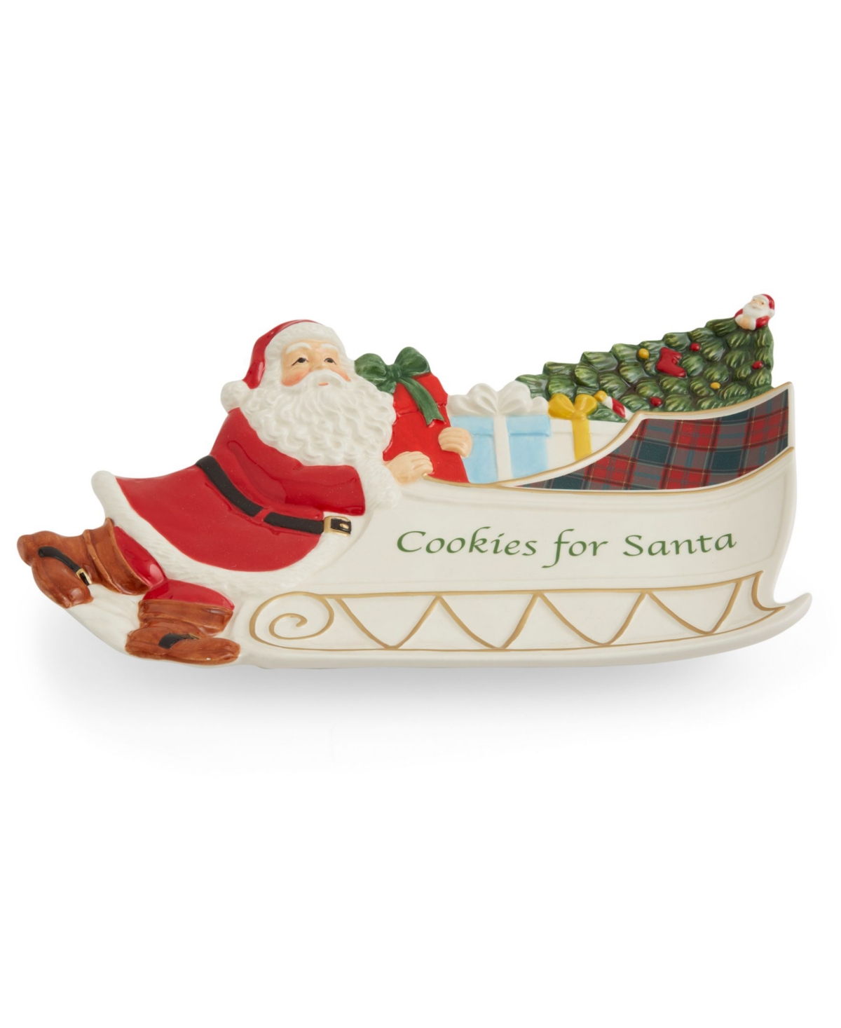 Christmas Tree Santa Sleigh Cookies for Santa Platter