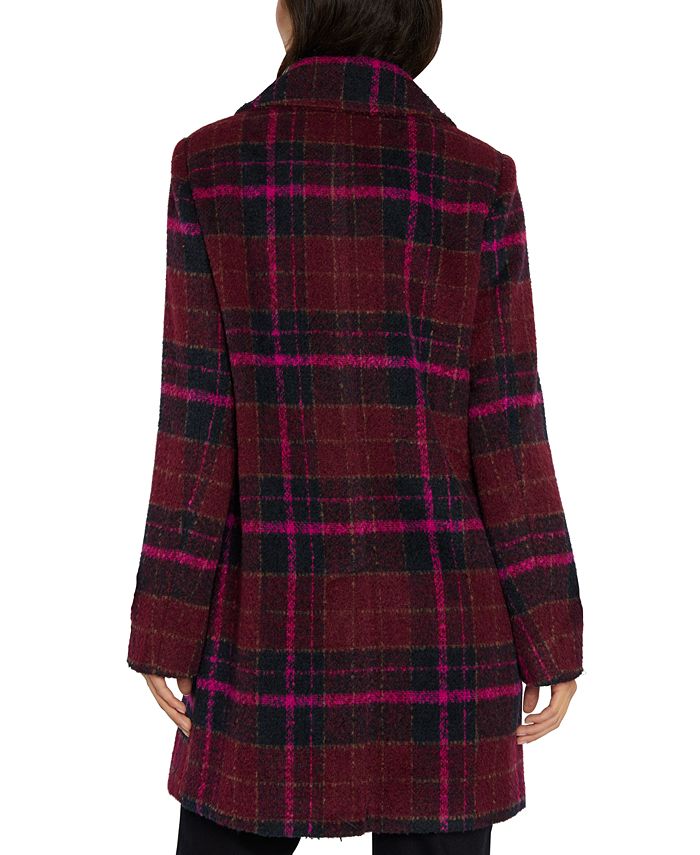 Sam Edelman Women's DoubleBreasted Plaid Coat & Reviews Coats
