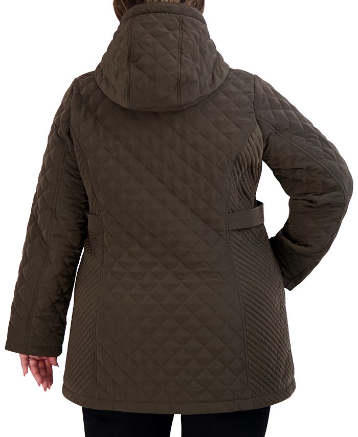 Laundry by Shelli Segal Women's Plus Size CozyLined Hooded Quilted