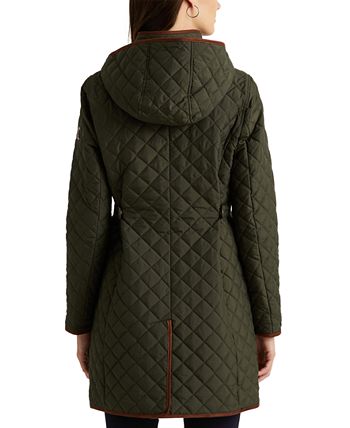 Lauren Ralph Lauren Women's Faux-Suede-Trim Quilted Coat, Created for ...