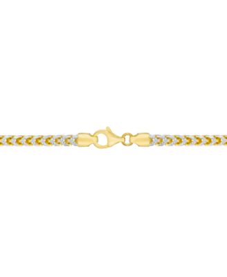 24 Two-Tone Franco Chain Necklace in 14k Gold-Plated & Sterling Silver (Also in Sterling Silver)