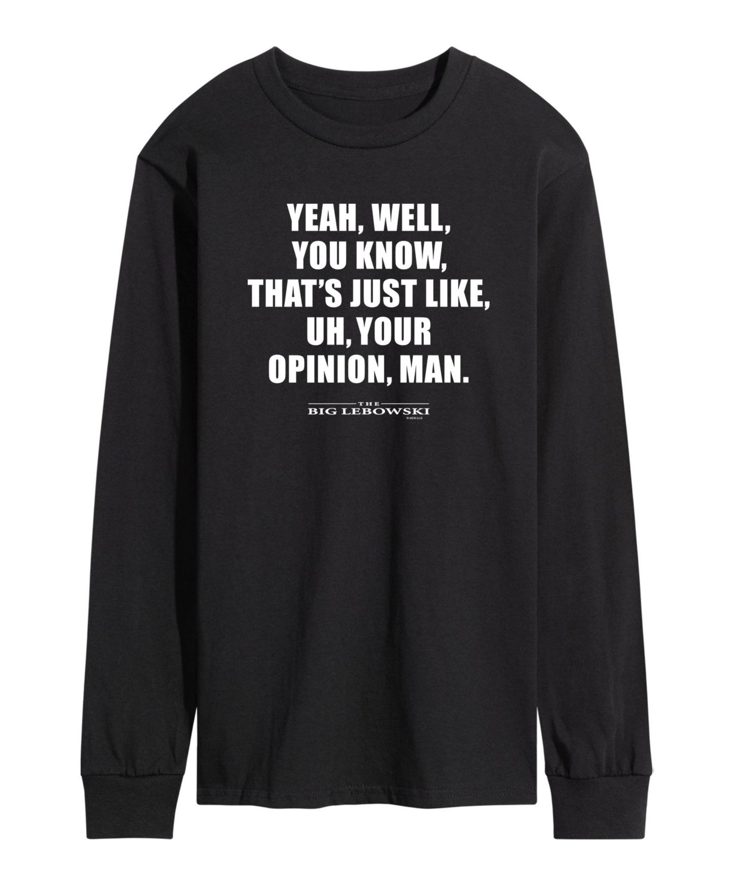 Мужская футболка AIRWAVES The Big Lebowski Your Opinion Long Sleeve, цвет: Чёрный — фото 1